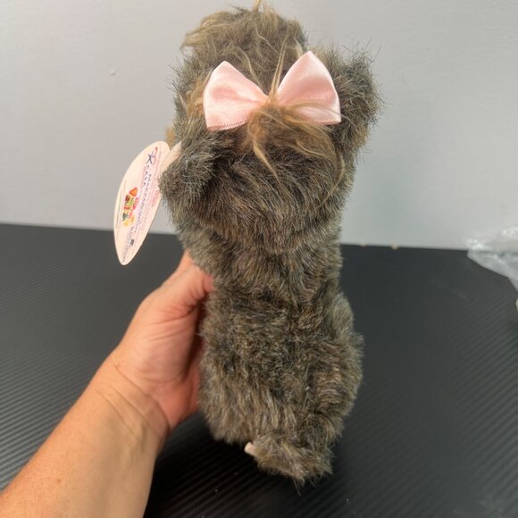 Helzberg Diamonds 2008 Toodles Yorkie Stuffed Animal Plush Dog Pink Ribbon - Picture 7 of 13